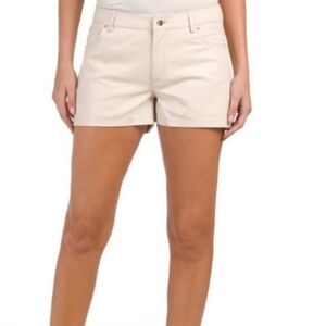 NEW! BOD & CHRISTENSEN Cream Leather Shorts 6.